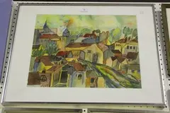 View of a Town by Veni Gligorova Smith, 1983, watercolour, sold May 2014