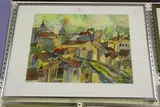 Veni Gligorova Smith, View of a Town, 1983, watercolour