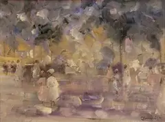 Walter John Beauvais, Parc Borély, oil on panel