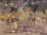 Walter John Beauvais, Parc Borély, oil on panel