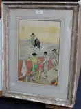 López Reiz, Bullfighting Scene, watercolour and ink