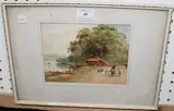 M.T. Hla, Burmese View, watercolour