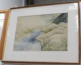 Guy Seymour Warre Malet, View of a Valley, watercolour and pencil