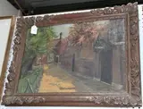 A.R. Newman, View of an Alley, oil on canvas