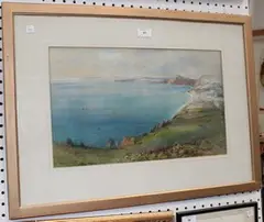 View of Sidmouth from Salcombe Hill looking West by Howard Gaye, 1898, watercolour, sold Apr 2014