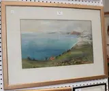 Howard Gaye, View of Sidmouth from Salcombe Hill looking West, 1898, watercolour