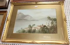 John Shapland, Menaggio L Bellagio, watercolour with gouache
