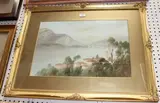 John Shapland, Menaggio L Bellagio, watercolour with gouache