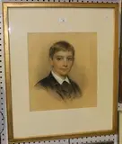 Maicon Walton, Head and Shoulders Portrait of a Youth, 1882, pastel