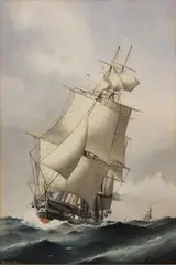 William Mackenzie Thomson, H.M.S. Liverpool, watercolour