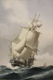 William Mackenzie Thomson, H.M.S. Liverpool, watercolour