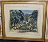 Charles Clément, View of a Farmstead, watercolour