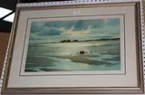 Denis Pannett, Windswept Beach, Littlehampton, watercolour