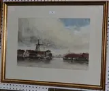 Dordrecht by Louis Van Staaten, watercolour with gouache, sold Jan 2014