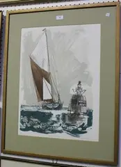 Albany Wiseman, The Phoenician, colour lithograph
