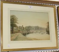 Alfred Sale Watson, An Early Morning at Richmond, Surrey, 1932, watercolour