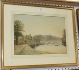 Alfred Sale Watson, An Early Morning at Richmond, Surrey, 1932, watercolour