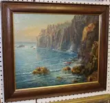 Ivor Innes, Afterglow at Land's End, oil on board