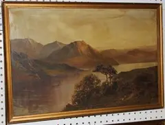 W. Richards, Queen's View, oil on canvas