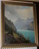 F.A. Welti, Lake of Lucern with Uri Rothstock, 1894, oil on canvas