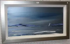 Duncan MacGregor, Landscape with Sailing Yachts, mixed media on board