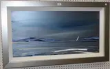 Duncan MacGregor, Landscape with Sailing Yachts, mixed media on board