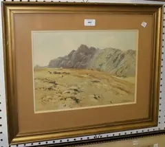 Henry R. Wilkinson, Dow Crags Coniston, watercolour
