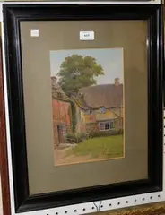 W. Pinkney, A Berkshire Cottage, oil on board