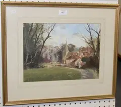 Roy Perry, Bury Church, acrylic on paper