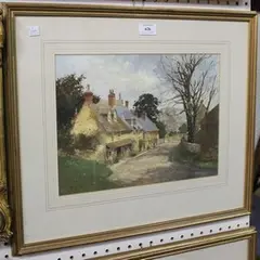 Roy Perry, Longborough, acrylic on paper