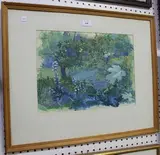 Paul Bullard, Blackheath Garden with Plume Poppy, watercolour and gouache