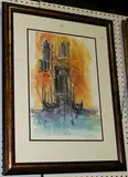Lindsey Pearson, View of a Venetian Doorway with Moored Gondolas outside, 2012, watercolour