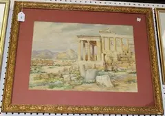 Hilda M. Sides, Athens, 1926, watercolour over pencil traces