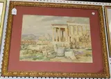 Hilda M. Sides, Athens, 1926, watercolour over pencil traces