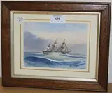 W. Fred Mitchell, H.M.S. Exeter 2051, 1905, watercolour and gouache