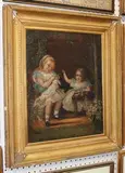 Julia Bracewell Folkard, Winifred and Marion Sedgwick' (Two Girls having a Tea Party), oil on canvas