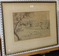 Franklin White, View of a Cottage, 1936, watercolour