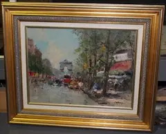 G.V. Donegen, Paris Street Scene, oil on canvas