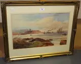 George Henry Jenkins, Under Queen Anne's Battery, Cattewater, Plymouth, watercolour