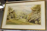 Bonomi Warren, Landscape View, watercolour and gouache