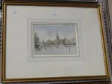 David Addey, Marlow Lock, 1979, watercolour