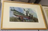S. Parrott, Study of a Fishing Boat, watercolour