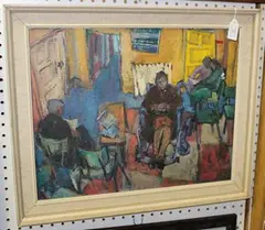 Jean Lunn, Out-Patients, 1979, oil on panel