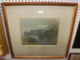 David Waterson, S. Esk at Bridgend' (View of the River), 1917, pastel