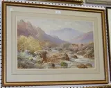 J. Barrett, The Tavy above Mary Tavy' (Dartmoor Landscape), watercolour and gouache