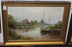 Courtenay Morgan, Grey Day, Rye, oil on canvas-board