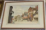 F.M. Burton, Steyning' (View of Church Street), 1972, watercolour