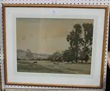 Edwin Harris, Cattle Grazing near Arundel, watercolour