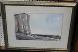 Andrew John, Cliff at Birling Gap, watercolour