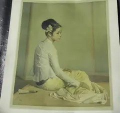 Gerald Kelly, Portrait of a Burmese Girl, colour print